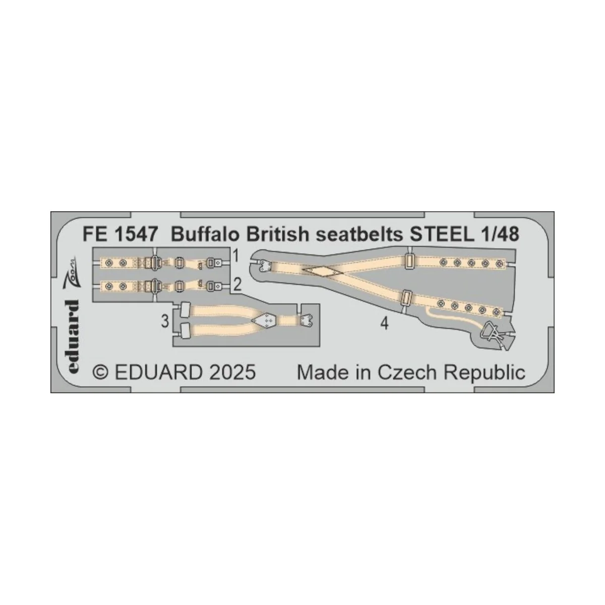 Buffalo British seatbelts STEEL TAMIYA - Eduard Accessories FE1547