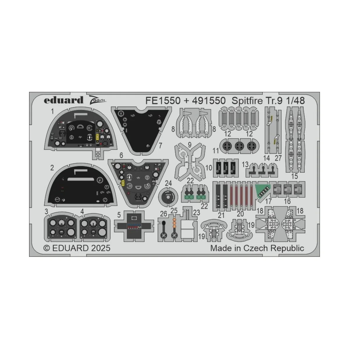 Spitfire Tr.9 AIRFIX - Eduard Accessories FE1550