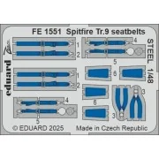 Spitfire Tr.9 seatbelts STEEL AIRFIX, 1/48 - Eduard Accessories FE1551