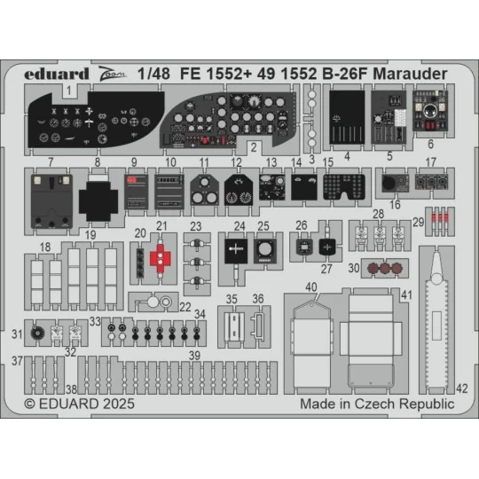 B-26F Marauder ICM - Eduard Accessories FE1552
