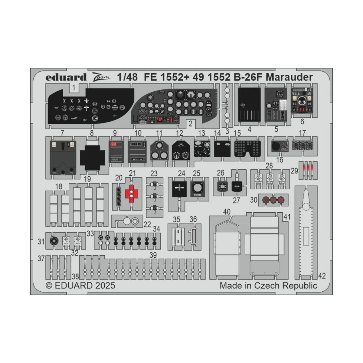 B-26F Marauder ICM - Eduard Accessories FE1552