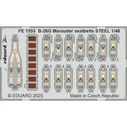 B-26F Marauder seatbelts STEEL  ICM - Eduard Accessories FE1553