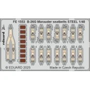 B-26F Marauder seatbelts STEEL  ICM - Eduard Accessories FE1553