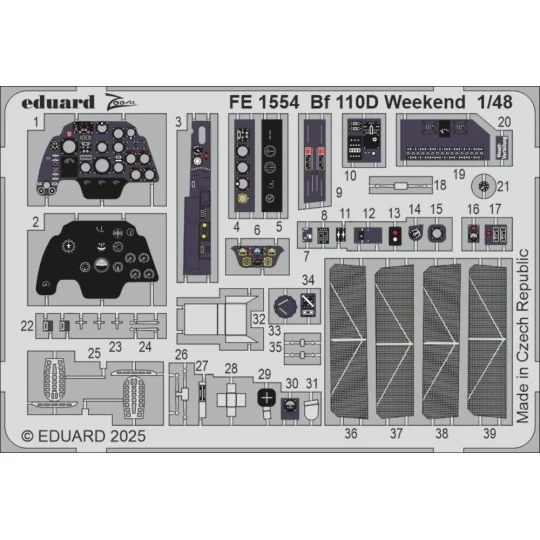Bf 110D Weekend EDUARD - Eduard Accessories FE1554