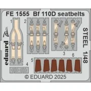 Bf 110D seatbelts STEEL EDUARD, 1/48 - Eduard Accessories FE1555 Bf 110D seatbelts STEEL EDUARD, 1/48 - Eduard Accessories FE1555