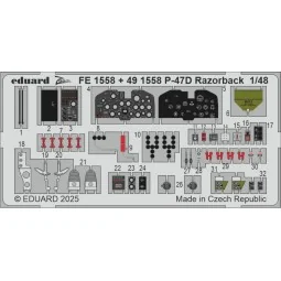P-47D Razorback for Miniart, 1/48 - Eduard Accessories FE1558