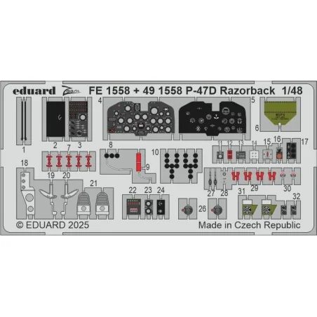 P-47D Razorback for Miniart, 1/48 - Eduard Accessories FE1558