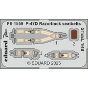 P-47D Razorback seatbelts STEEL for Miniart - Eduard Accessories FE...