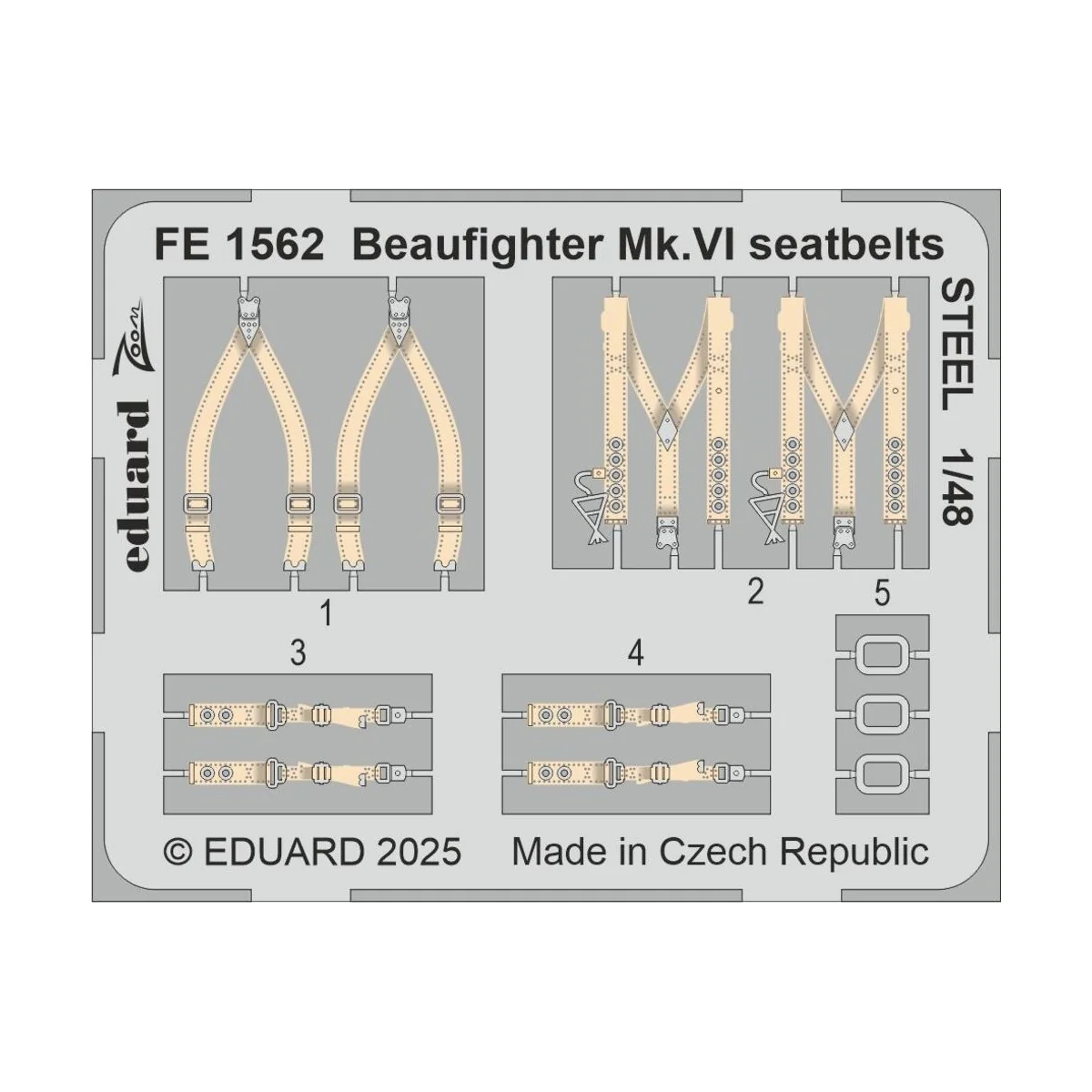 Beaufighter Mk.VI seatbelts STEEL for Revell, 1/48 - Eduard Accesso... Beaufighter Mk.VI seatbelts STEEL for Revell, 1/48 - Eduard Accesso...