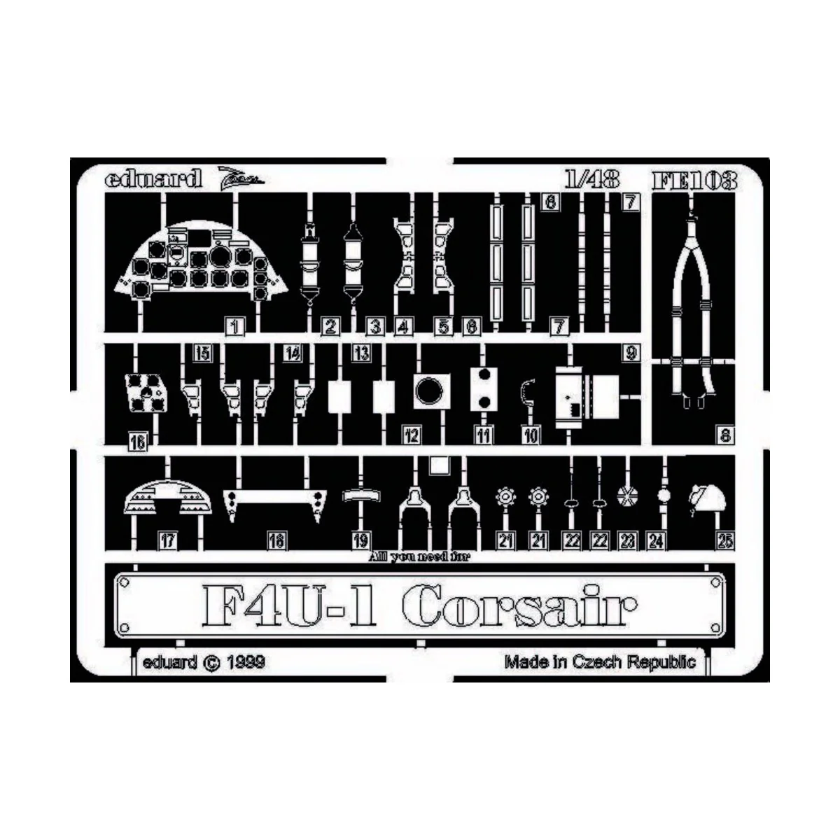 F4U-1 Corsair, 1/48 - Eduard Accessories FE103