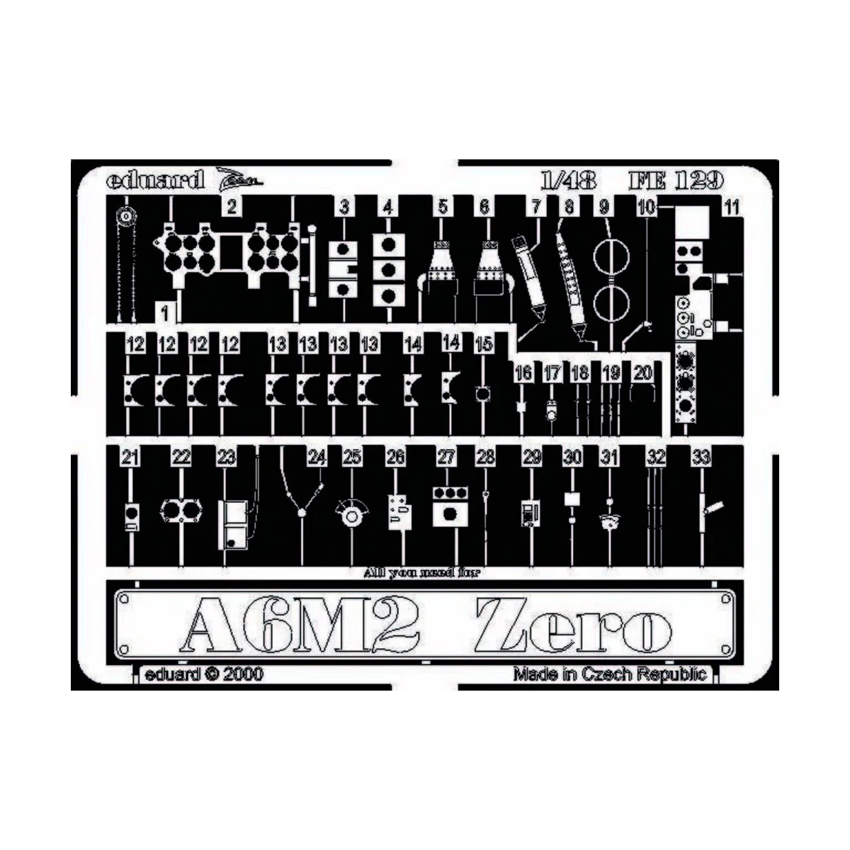 A6M2 Zero, 1/48 - Eduard Accessories FE129