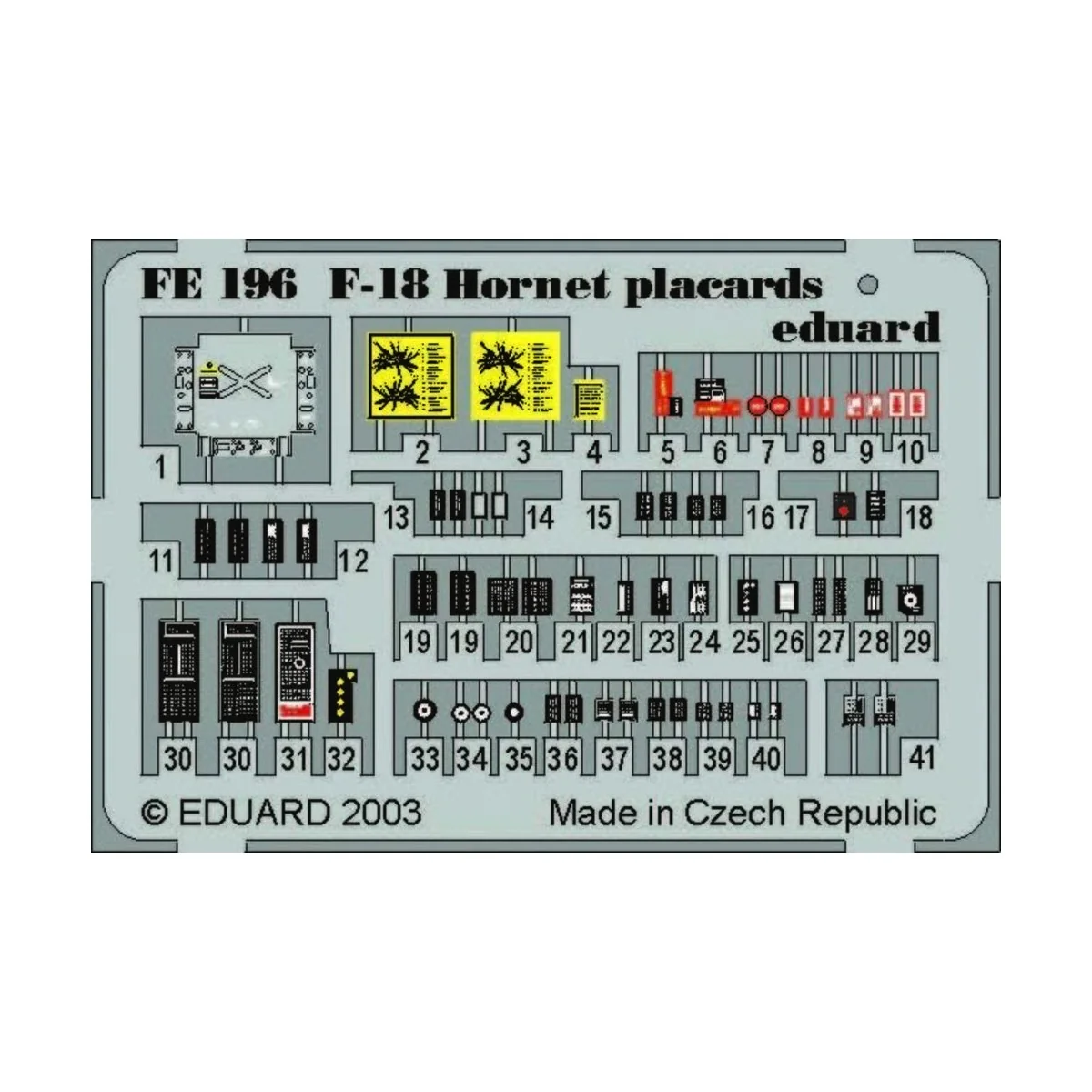 F-18 Hornet placards - Eduard Accessories FE196