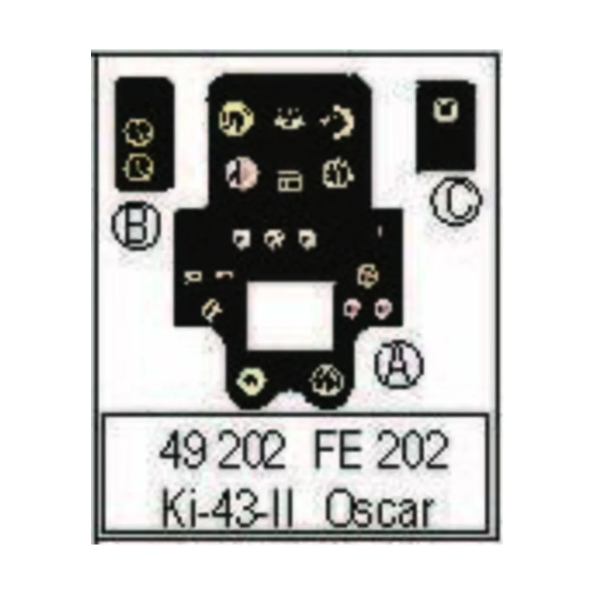 Ki -43 II Oscar, 1/48 - Eduard Accessories FE202 Ki -43 II Oscar, 1/48 - Eduard Accessories FE202