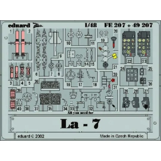 La-7, 1/48 - Eduard Accessories FE207 La-7, 1/48 - Eduard Accessories FE207