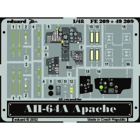 AH-64 A Apache, 1/48 - Eduard Accessories FE209