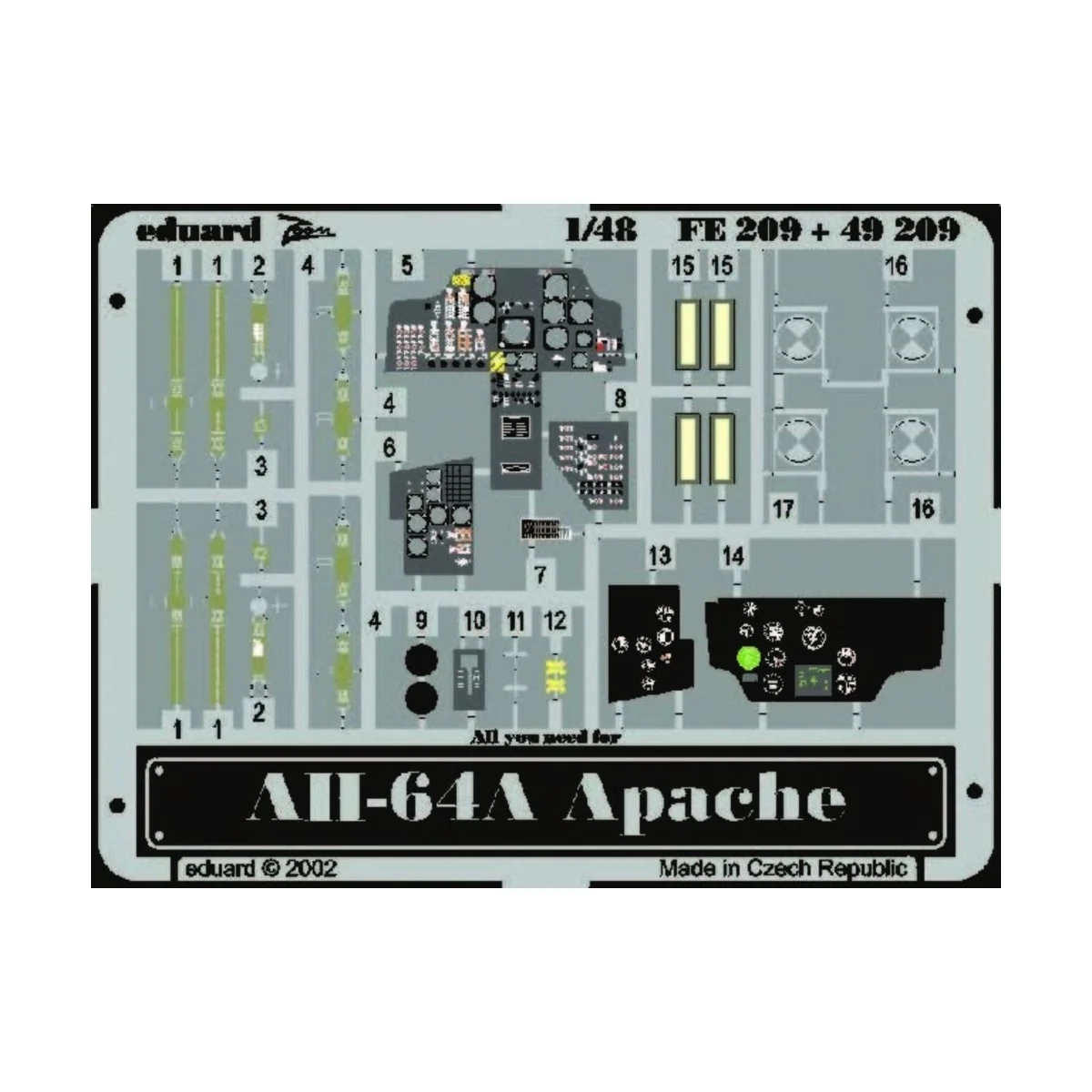 AH-64 A Apache - Eduard Accessories FE209