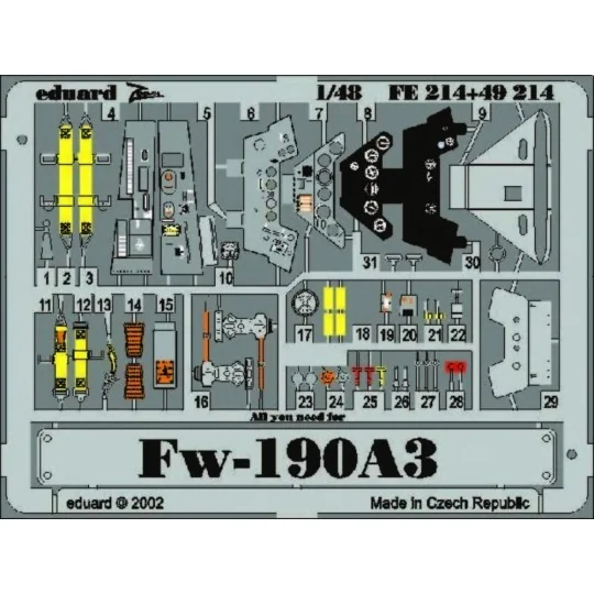 Fw 190A-3, 1/48 - Eduard Accessories FE214