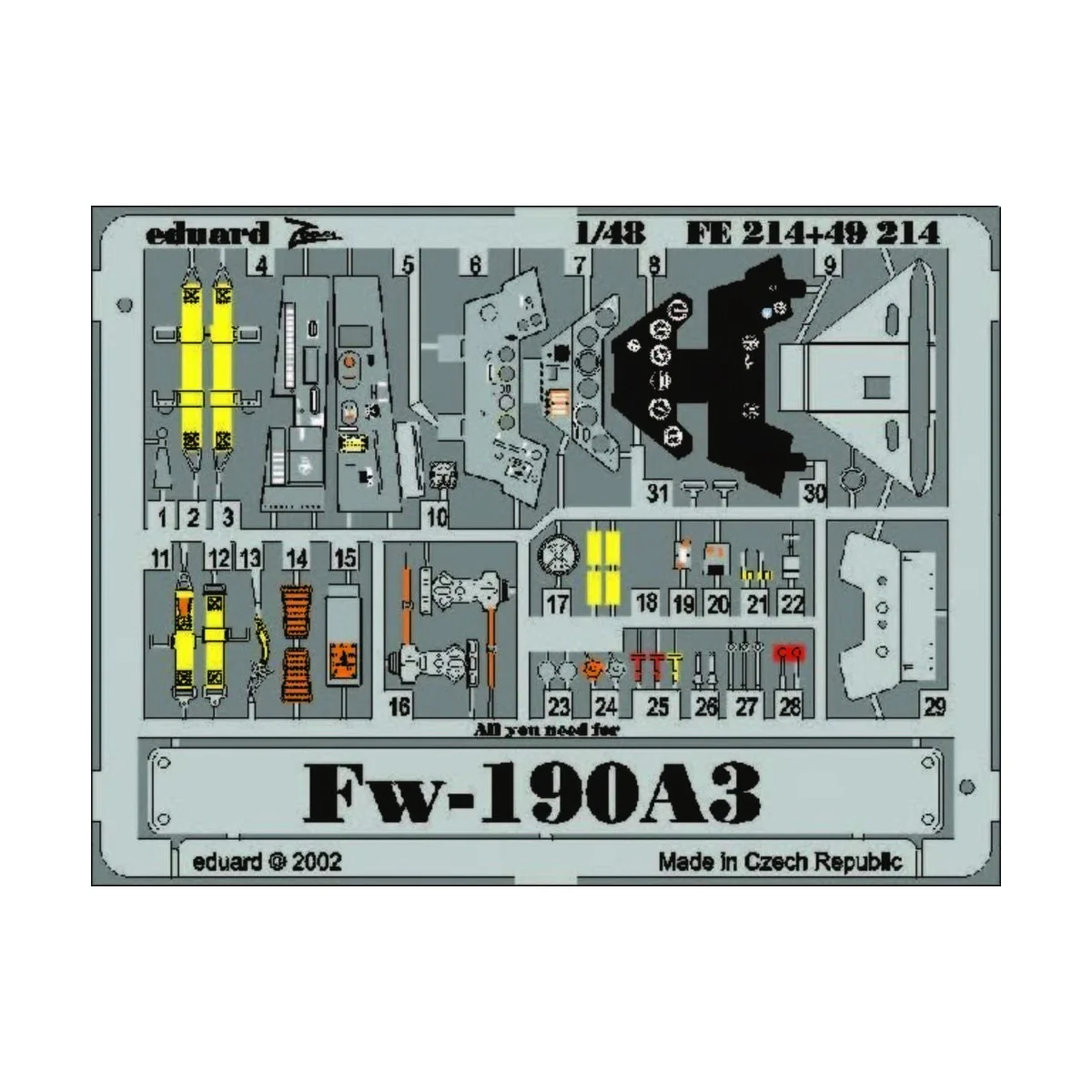 Fw 190A-3, 1/48 - Eduard Accessories FE214