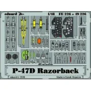 P-47D Razorback, 1/48 - Eduard Accessories FE226