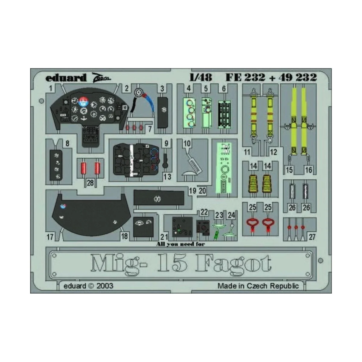 MiG-15 Fagot - Eduard Accessories FE232