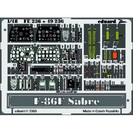 F-86F Sabre, 1/48 - Eduard Accessories FE236