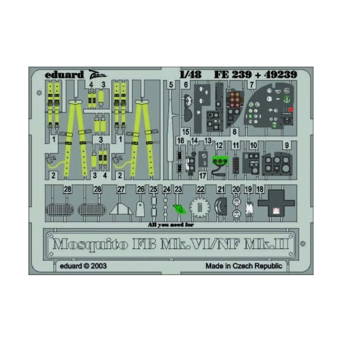 Mosquito FB Mk.VI/NF Mk.II - Eduard Accessories FE239