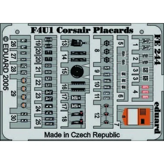 F4U-1 Corsair placards - Eduard Accessories FE244
