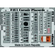F4U-1 Corsair placards - Eduard Accessories FE244