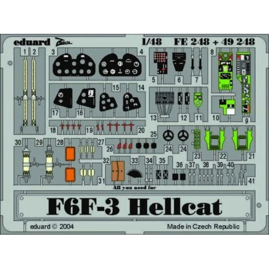 F6F-3 Hellcat, 1/48 - Eduard Accessories FE248