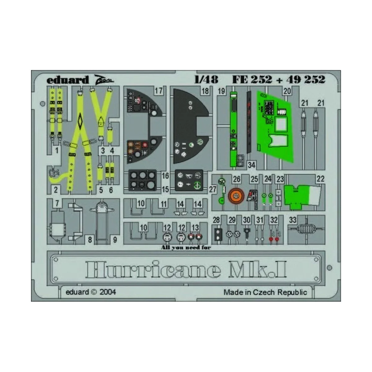 Hurricane Mk.I, 1/48 - Eduard Accessories FE252