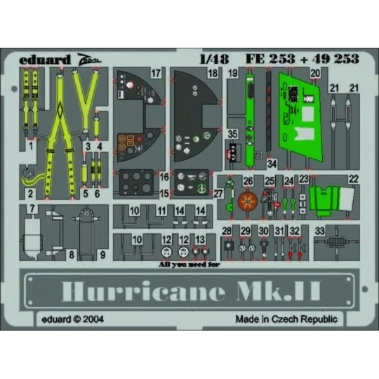 Hurricane Mk.II, 1/48 - Eduard Accessories FE253