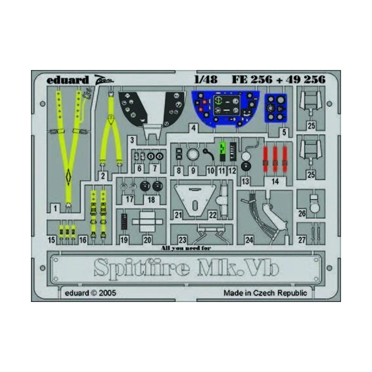 Spitfire Mk.Vb, 1/48 - Eduard Accessories FE256