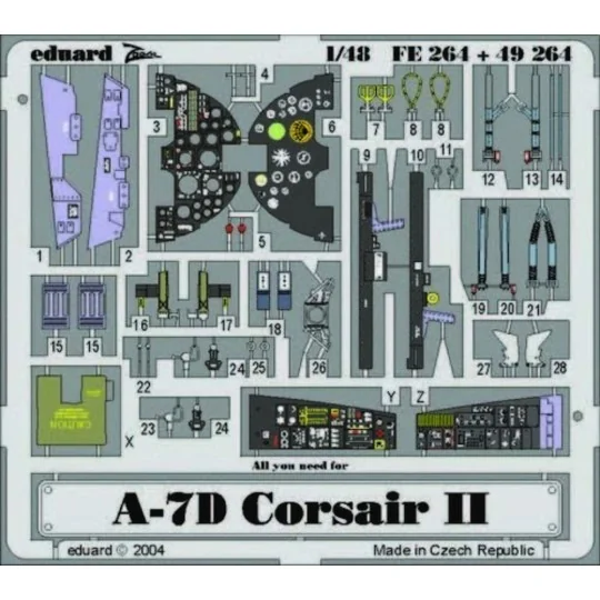A-7D Corsair II, 1/48 - Eduard Accessories FE264