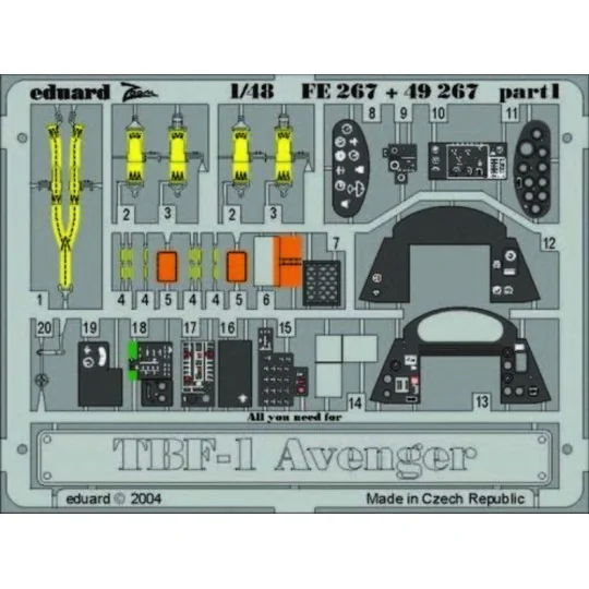 TBF-1 Avenger, 1/48 - Eduard Accessories FE267