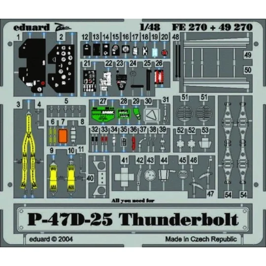 P-47D-25 Thunderbolt - Eduard Accessories FE270