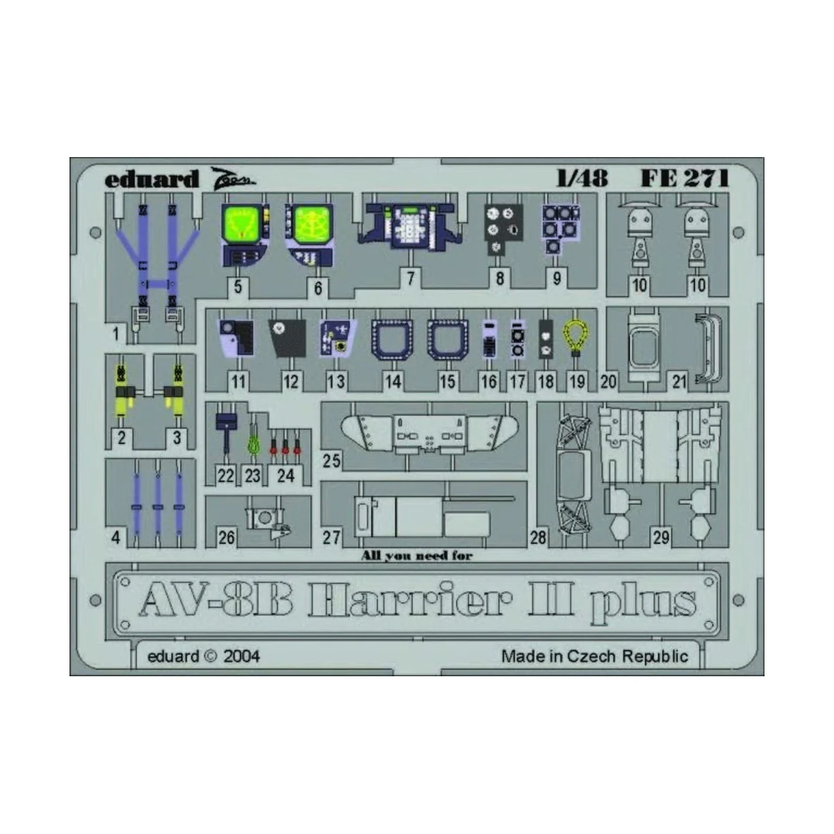 AV-8B Harrier II Plus, 1/48 - Eduard Accessories FE271