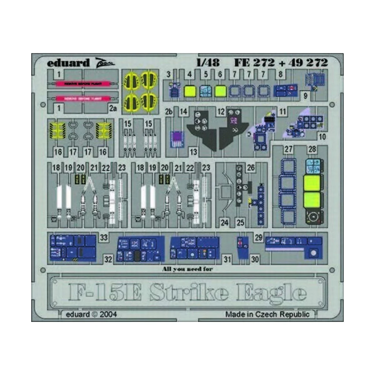 F-15E Strike Eagle Interior Set - Eduard Accessories FE272