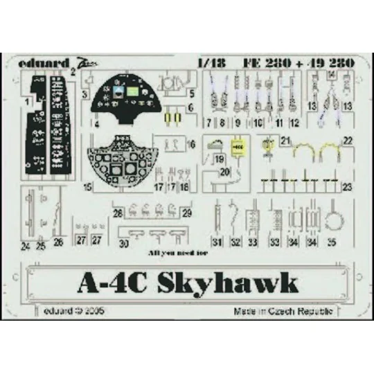 A-4C Skyhawk, 1/48 - Eduard Accessories FE280