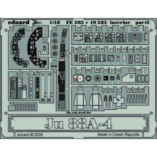 Ju 88A-4 interior - Eduard Accessories FE285