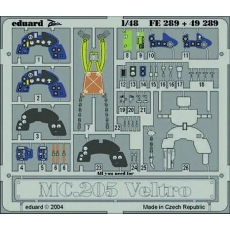 MC.205 Veltro, 1/48 - Eduard Accessories FE289