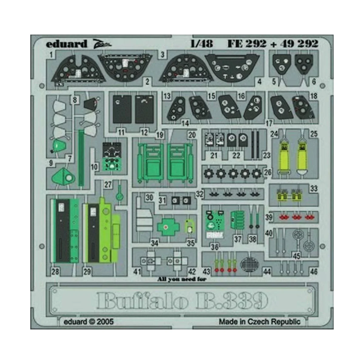 Buffalo Model 339, 1/48 - Eduard Accessories FE292