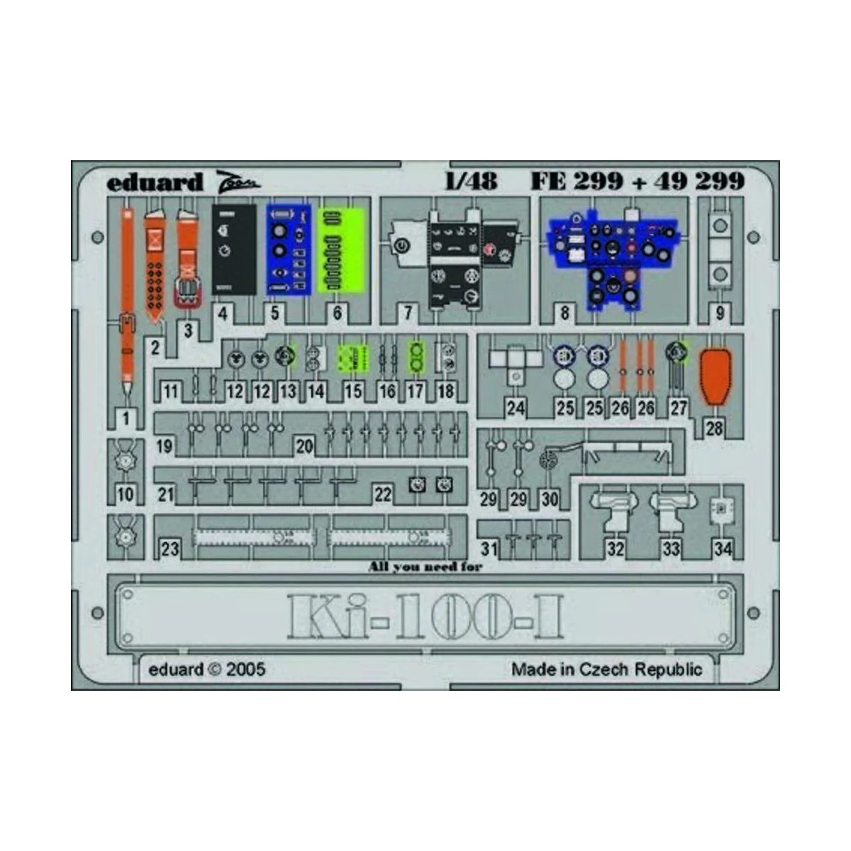 Ki-100 I, 1/48 - Eduard Accessories FE299