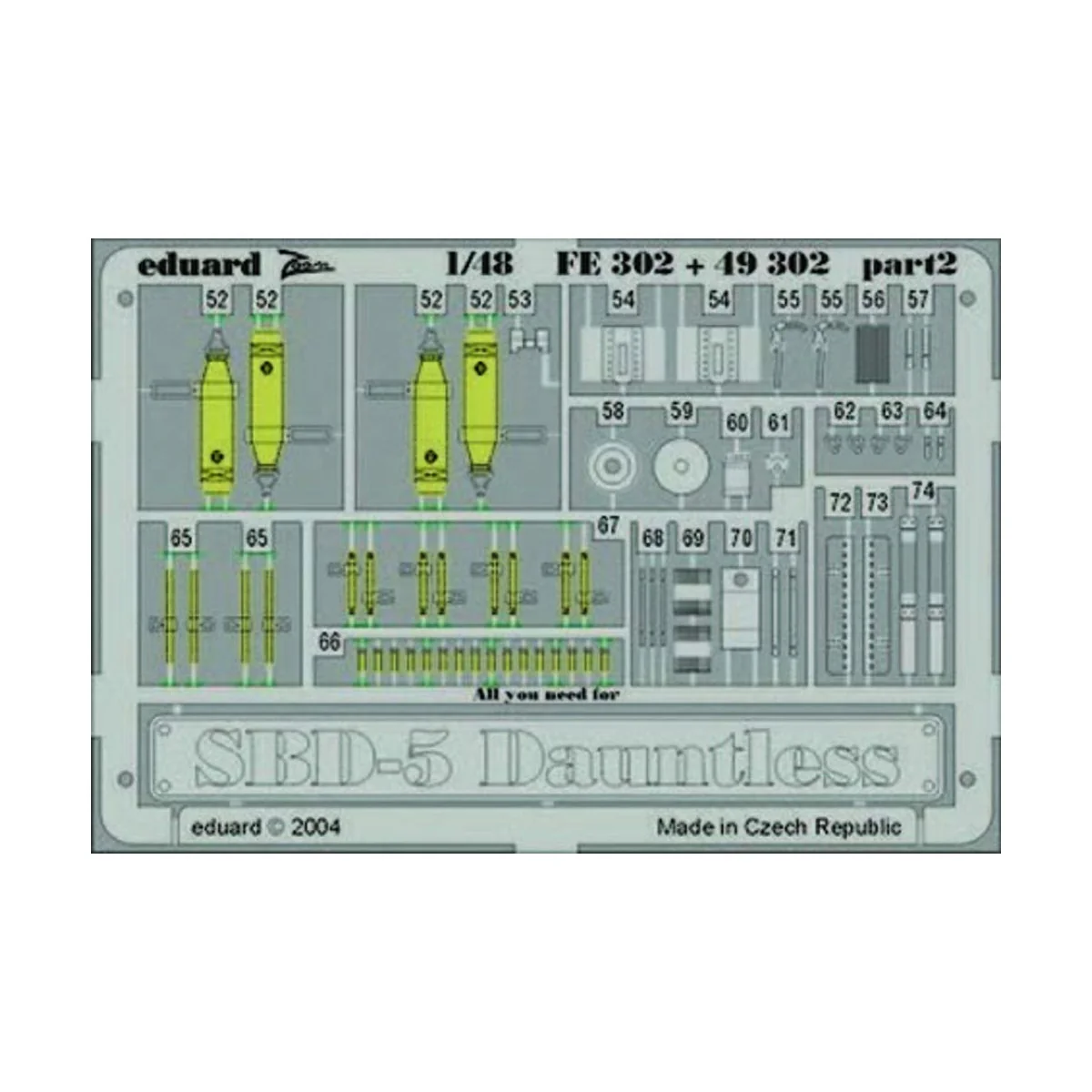 SBD-5 Dauntless, 1/48 - Eduard Accessories FE302 SBD-5 Dauntless, 1/48 - Eduard Accessories FE302