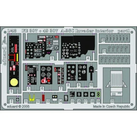 A-26C Invader interior FE307, 1/48 - Eduard Accessories FE307