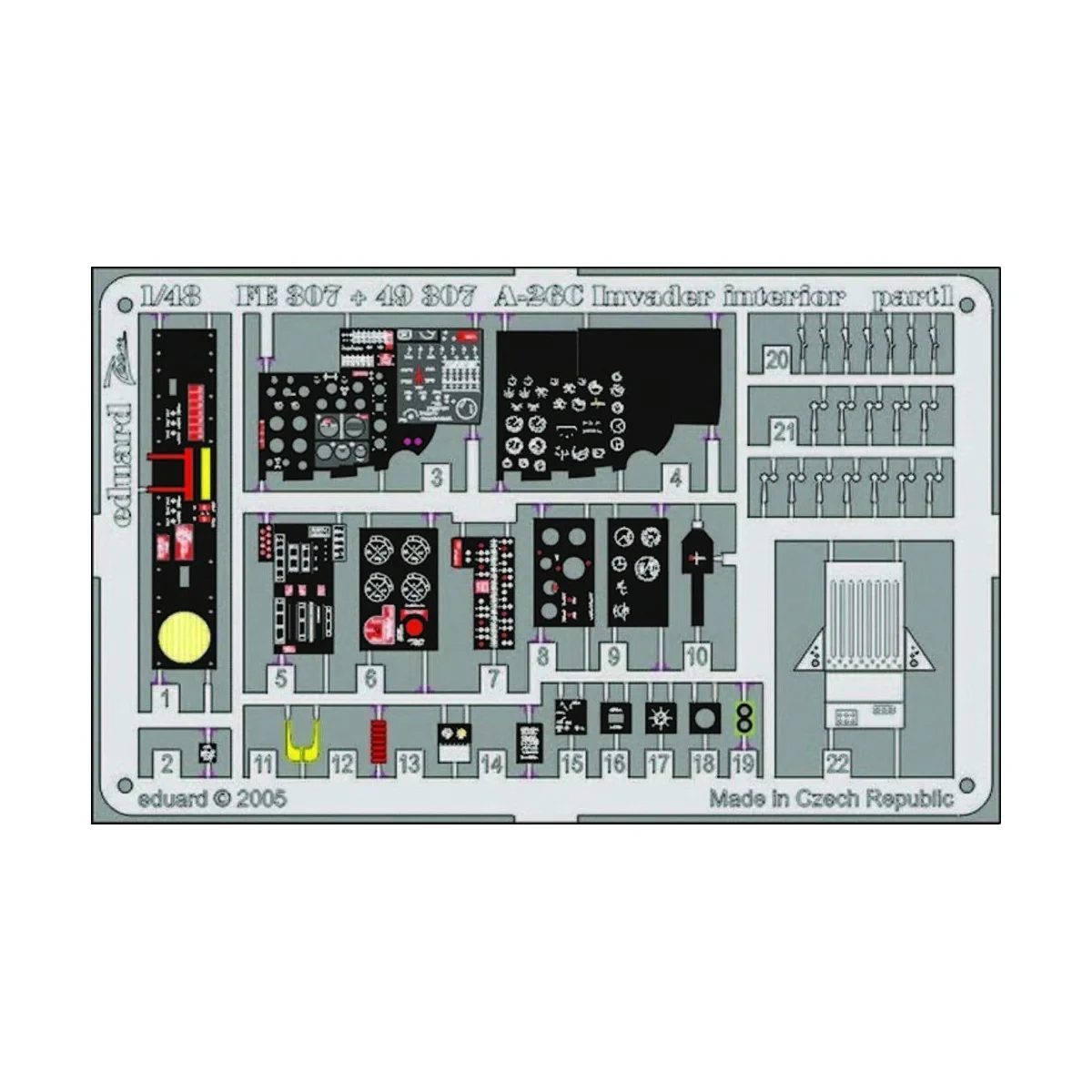 A-26C Invader interior FE307, 1/48 - Eduard Accessories FE307