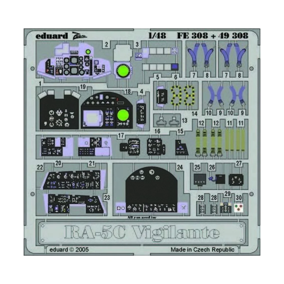 RA-5C Vigilante FE308, 1/48 - Eduard Accessories FE308
