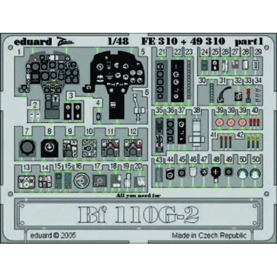 Bf 110G-2 für Revell/Monogram - Eduard Accessories FE310