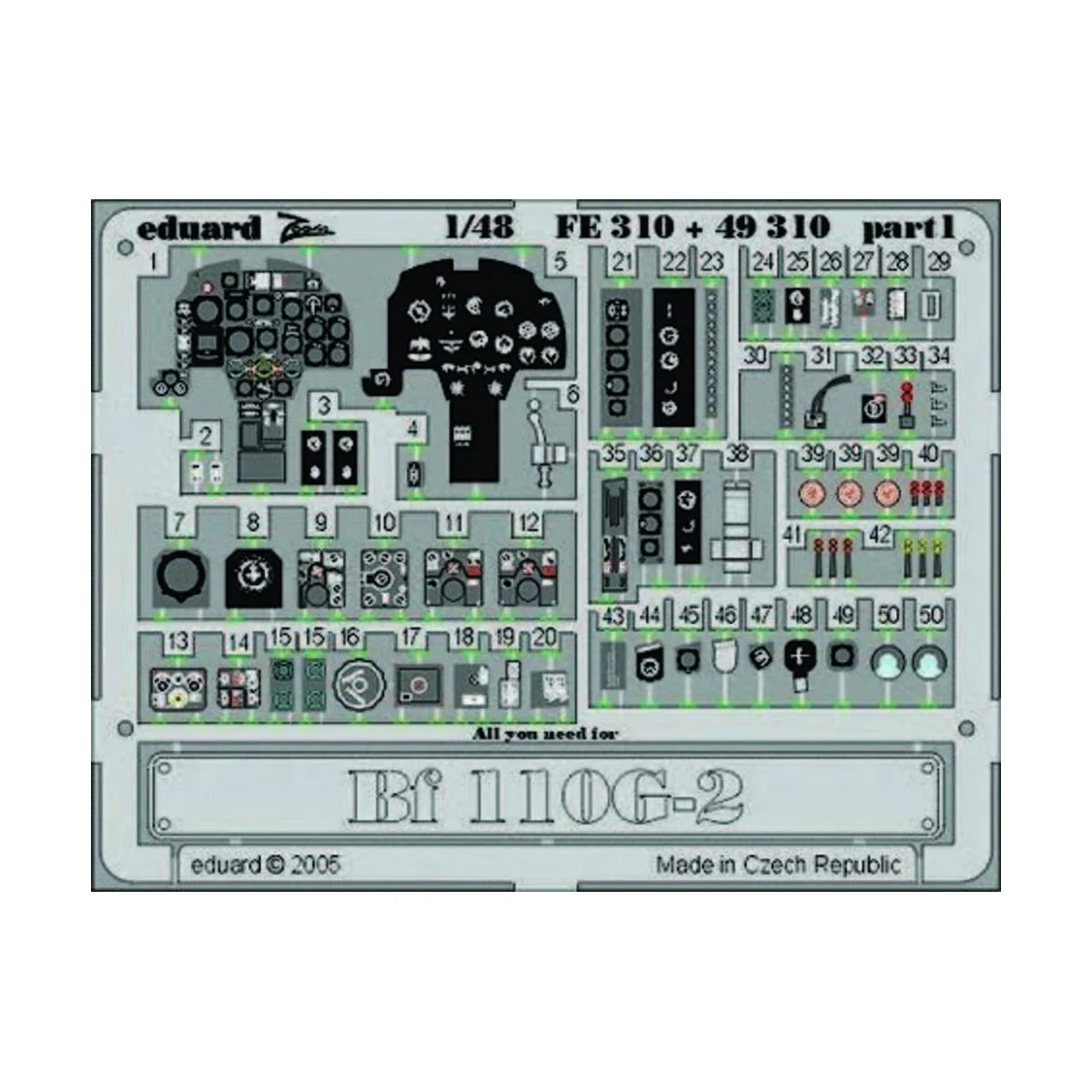 Bf 110G-2 für Revell/Monogram, 1/48 - Eduard Accessories FE310