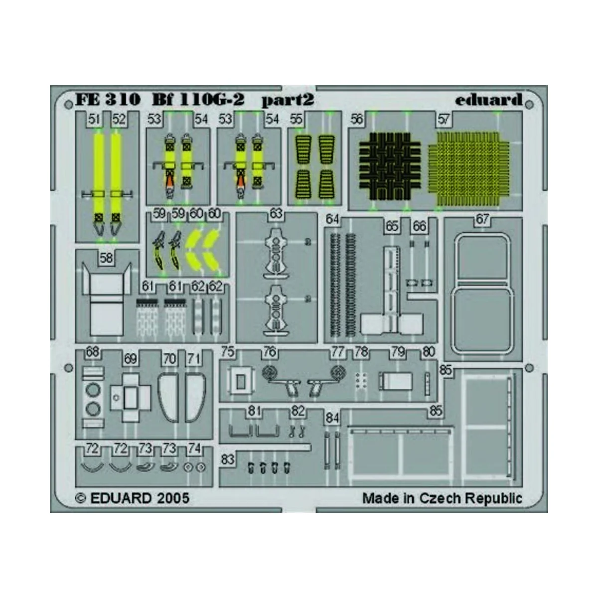 Bf 110G-2 für Revell/Monogram, 1/48 - Eduard Accessories FE310