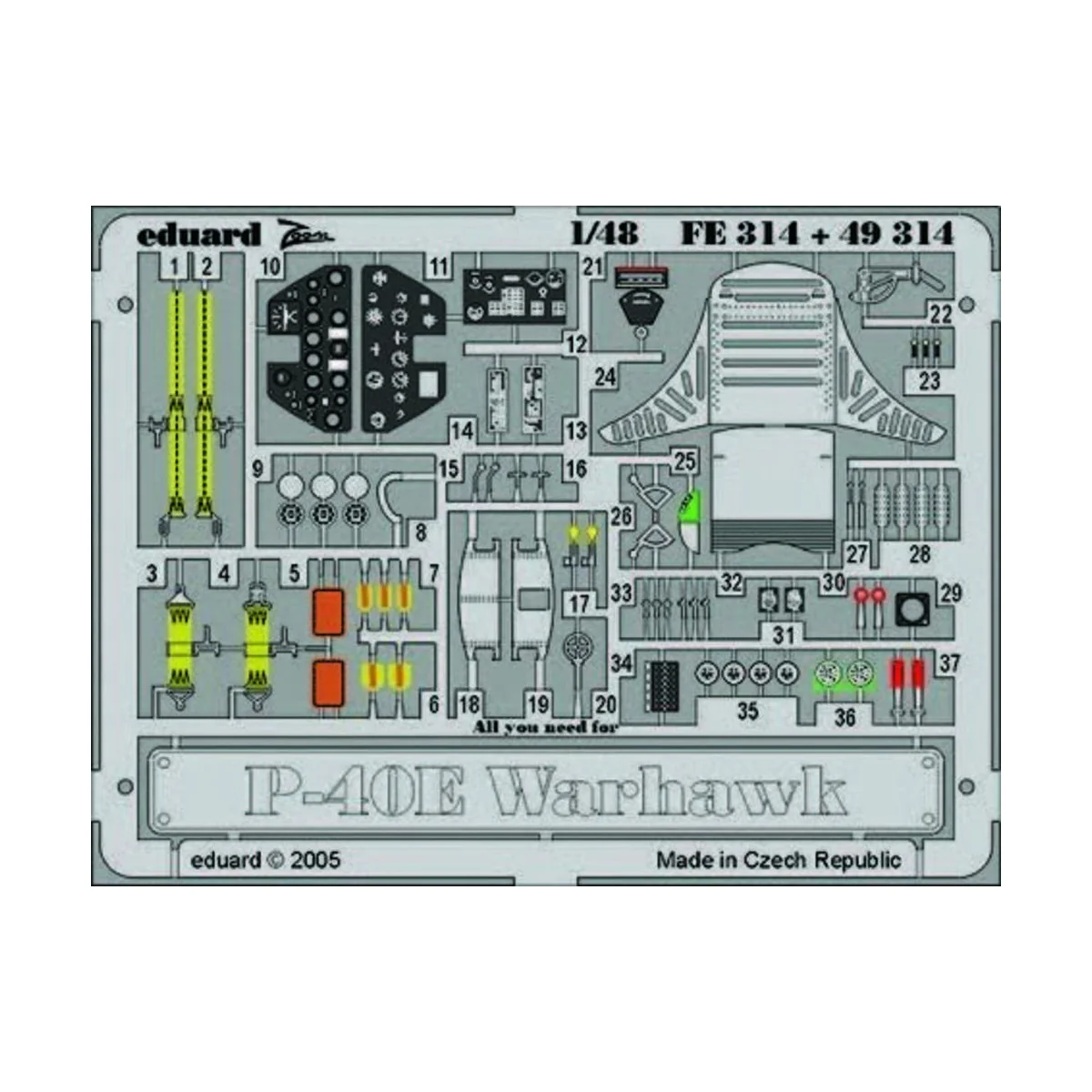 P-40E Warhawk - Eduard Accessories FE314